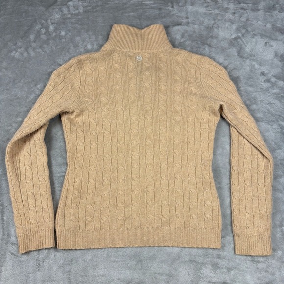 Ralph Lauren Oprah Winfrey Sweater Size M Beige 100% Cashmere Favorite Things - Picture 2 of 12